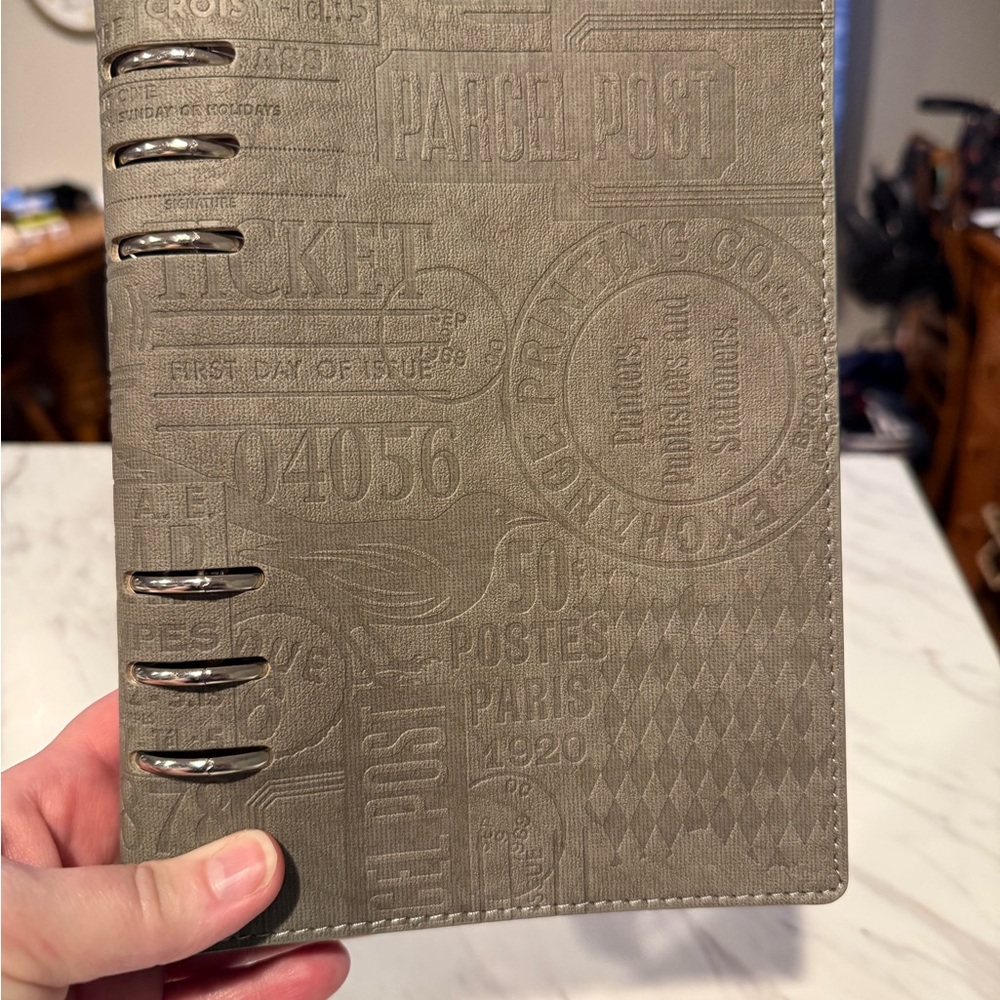 Embossed Gray Planner Notebook